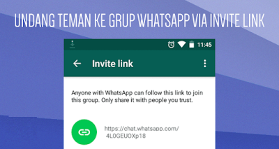Cara Menambahkan Orang ke Grup WhatsApp Dengan Cara Berbagi Tautan ( Via Invite Link )