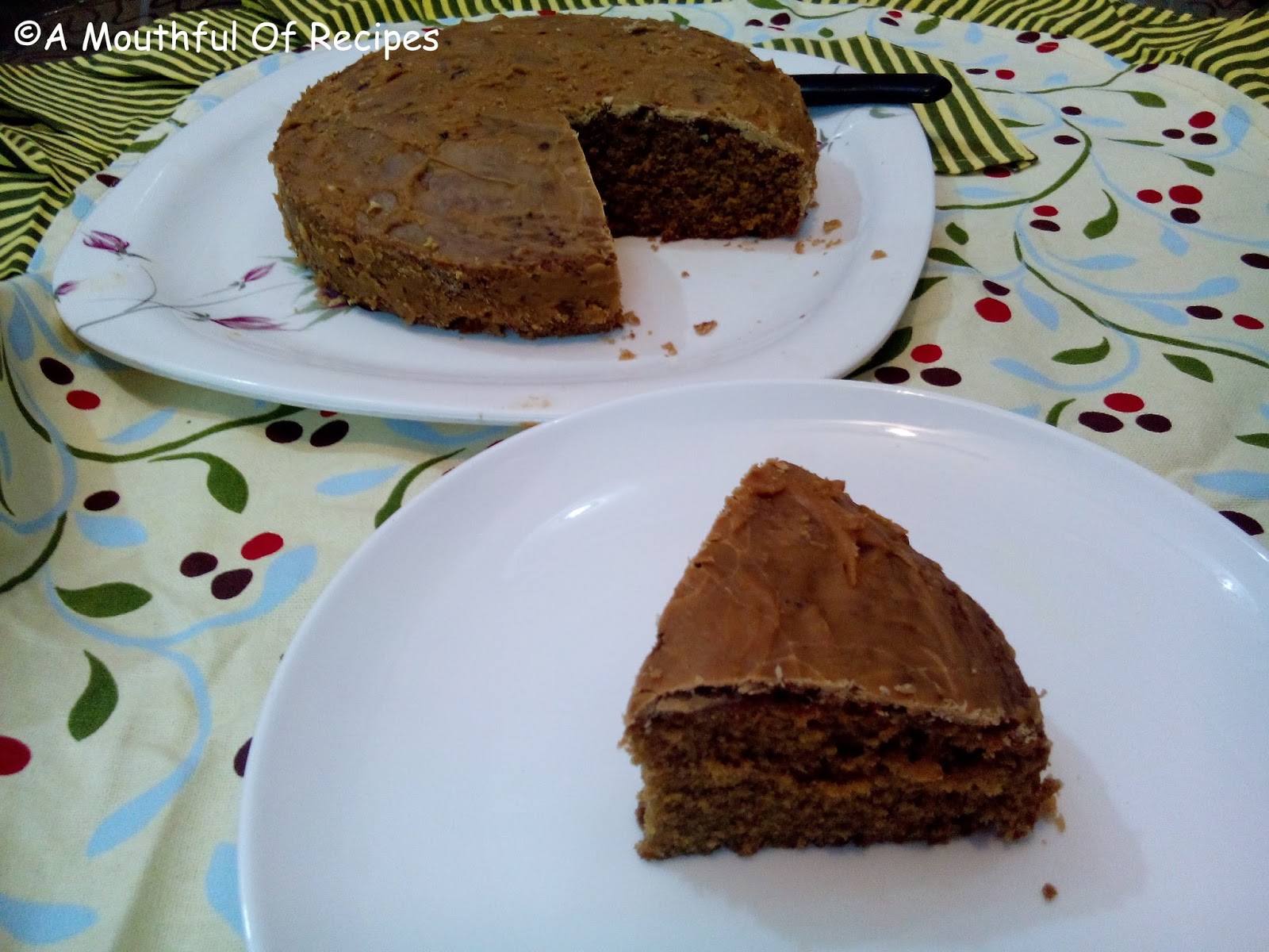 A Mouthful Of Recipes Instant Coffee Cake with Butter Glaze Coffee Icing