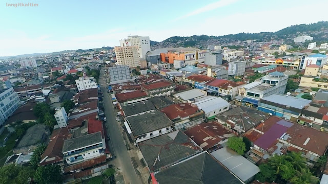 Foto Udara Daerah Utama Pusat Kota Samarinda