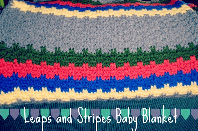 Leaps and Stripes crochet baby blanket