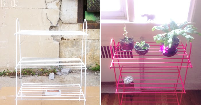 Spray Painted Wire Rack, How To Paint Metal Shelves