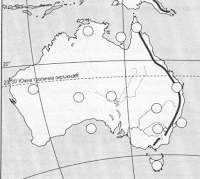Контурна карта на Австралия