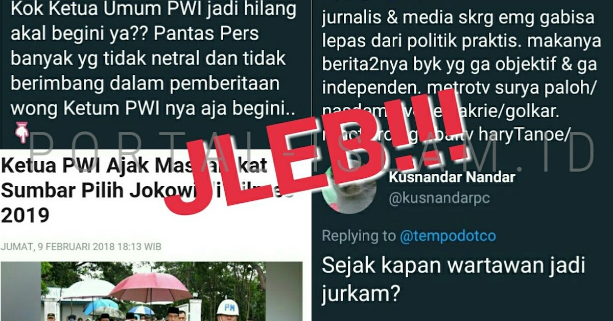 PARAH! Ketum PWI Ajak Masyarakat Sumbar Pilih Jokowi 