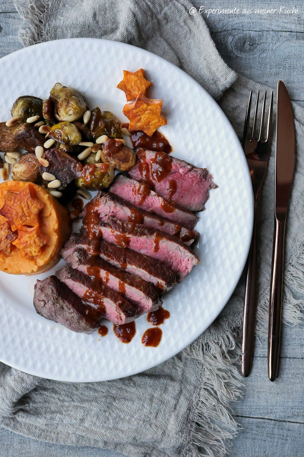 Experimente aus meiner Küche Weihnachtliches Rinderfilet mit Lebkuchensoße