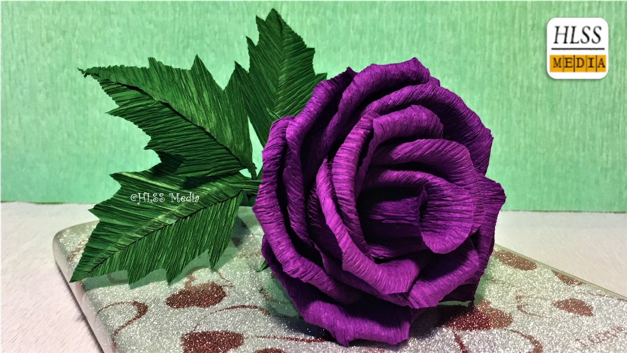 super easy way to make purple rose paper flower diy rose crepe paper flower easy way