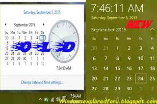 Get back Old Clock,Calendar in Windows 10