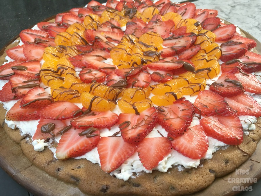 Fruit Pizza and Chocolate Cookie Perfect Valentine Dessert Recipe