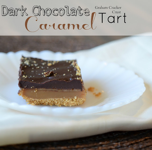 Dark Chocolate Salted Caramel Tart with a Graham Cracker Crust Bless This Mess
