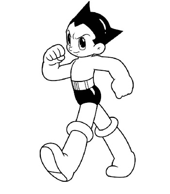 strong astro boy coloring page