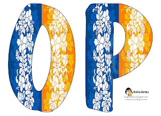 Alfabeto con claveles para Fiesta Hawaiana. - Oh my Alfabetos!