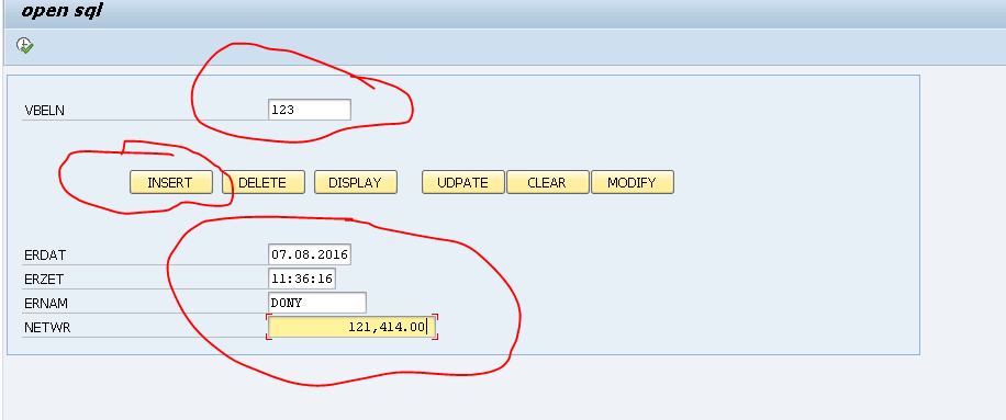 SAP TECH: Open Sql Statements