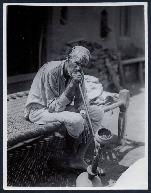 Man Smoking from a Hooka - 1935