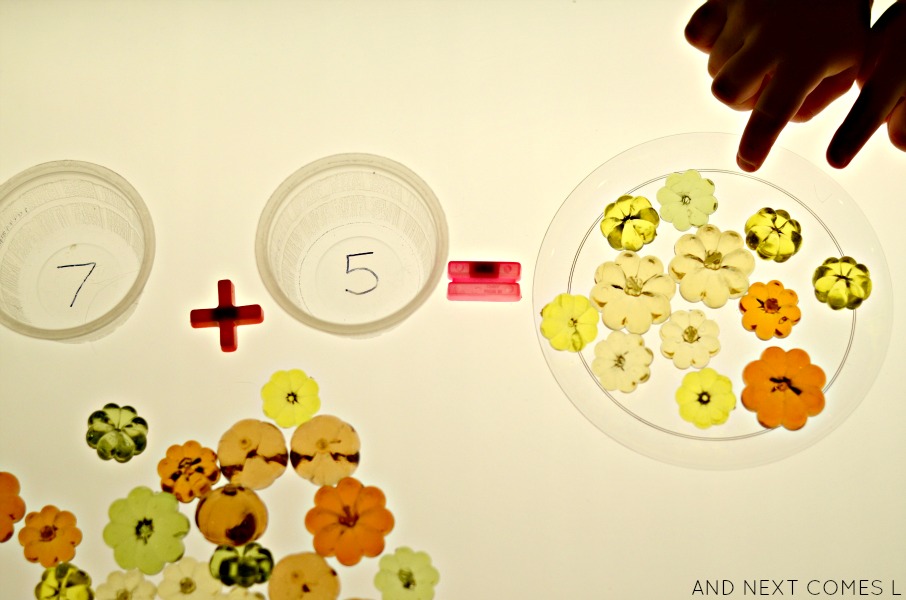 Pumpkin Addition Light Table Activity And Next Comes L Hyperlexia