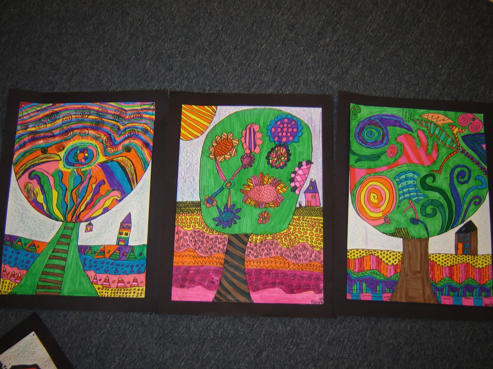 Jamestown Elementary Art Blog: 4th grade Heather Galler Folk Art Landscapes