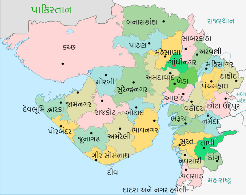 GUJARAT ALL DIST 33 MAP Social Science Materail