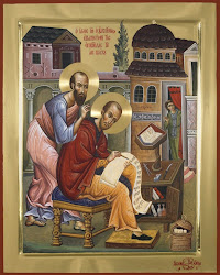 Sf.Pavel soptindu-i la ureche Sf.Ioan Gura de Aur