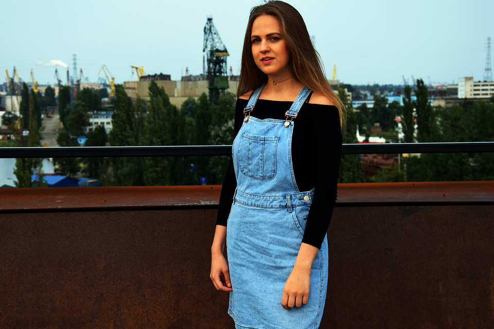 f&f denim dress