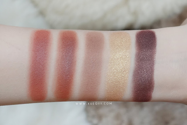 Zoeva Caramel Melange Palette Swatches - Alchemy, Start Soft, Finish Sensual, Almost Burnt, Edible Gem
