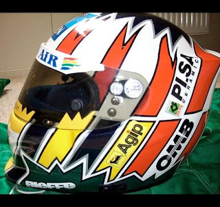 Il casco di Alexander Wurz ai tempi della Benetton
