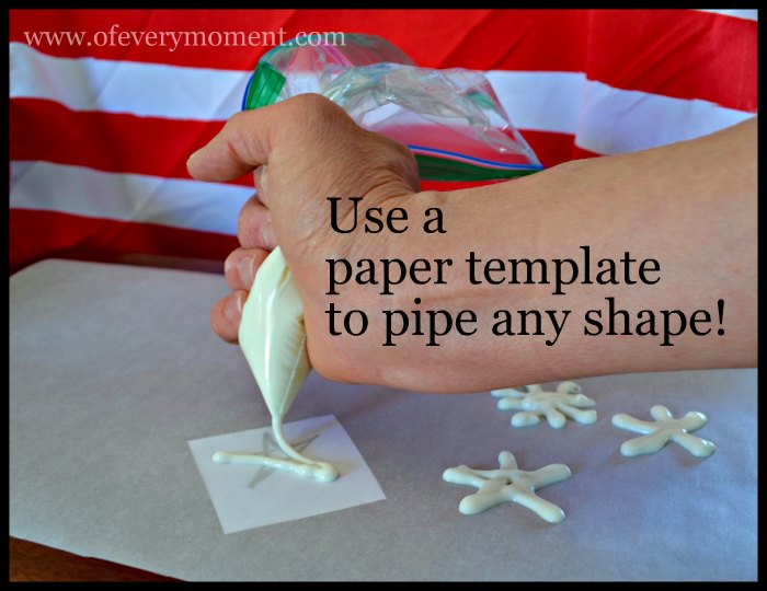 Piping chocolate is easy when you trace a paper template