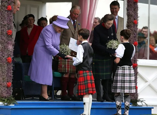 Queen Elizabeth, Prince Philip, Prince Charles, Princess Anne at the 2016 Braemar Highland Gathering in Scotland