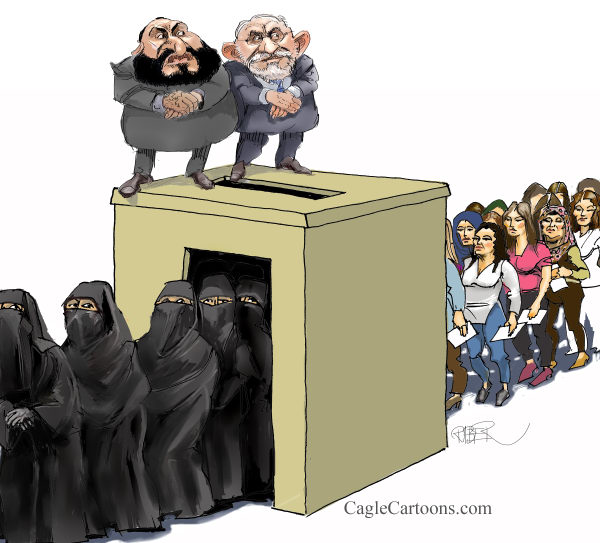Les Tours de Laliberté: Caricature vote des femmes dans le monde arabe