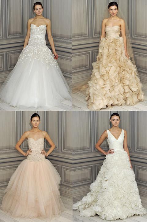 These Monique Lhuillier wedding dresses are just too beautiful not to share