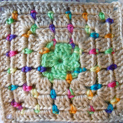 Block stitch rows, square