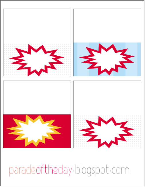 Parade of the Day: Superhero Place Cards