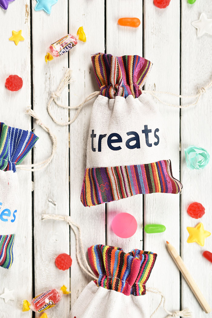 Woman in Real Life Easy DIY Treat Bags With Cricut IronOn