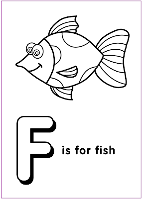 Gambar Mewarnai Huruf F Dan Ikan - Kumpulan Gambar Mewarnai