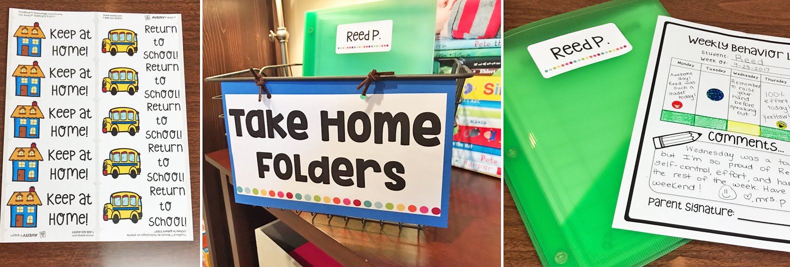 Take Home Folders Part 1 TheHappyTeacher