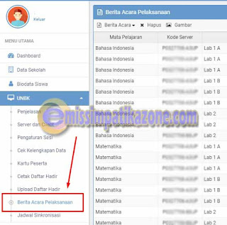 Cara Cetak dan Upload Berita Acara UNBK