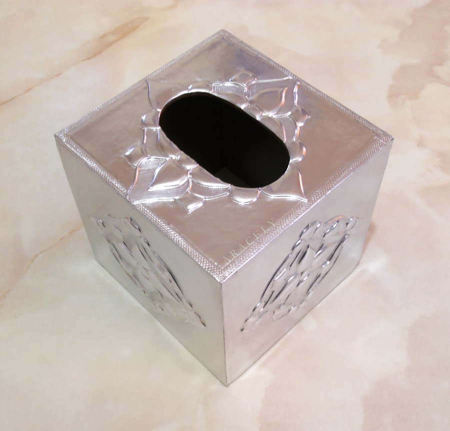 porta tisue repujado aluminio