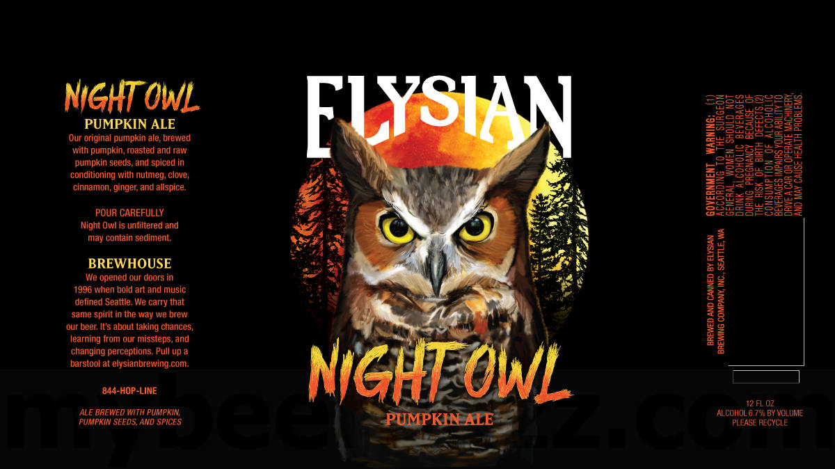 Elysian Night Owl Pumpkin Ale Returning for 2019 in 12oz Cans Bringing Good