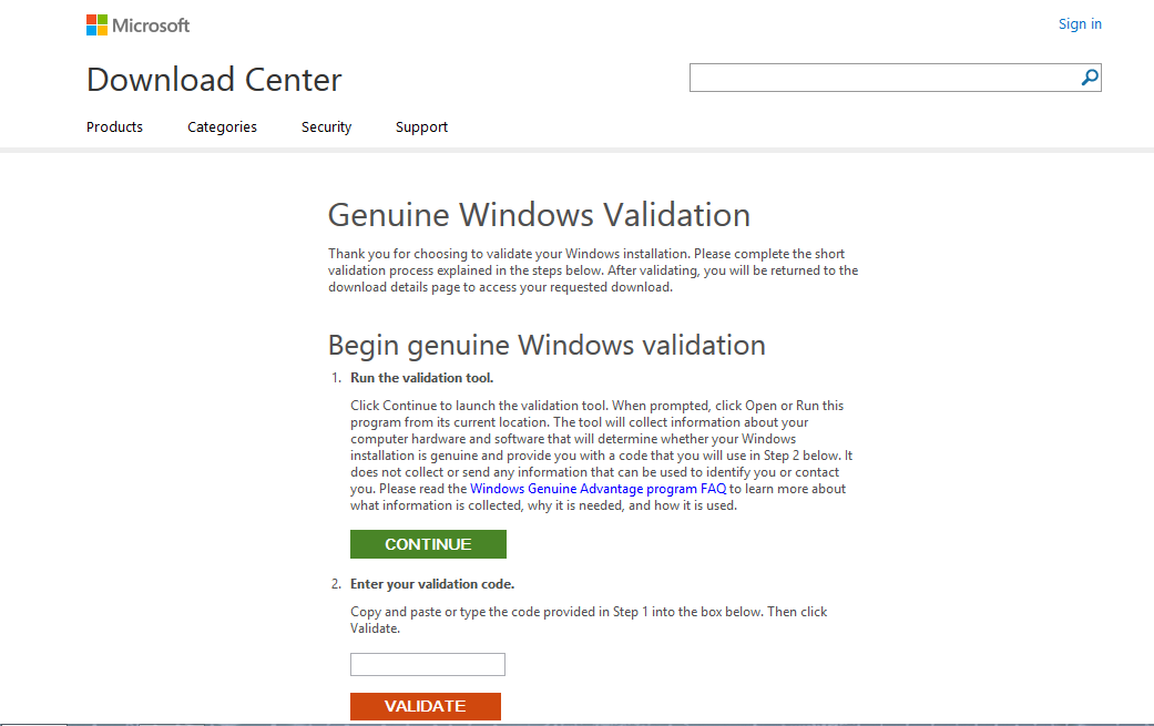 Microsoft genuine validation tool download