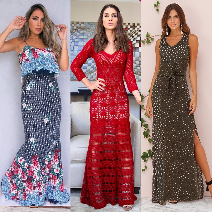 vestidos longos casuais