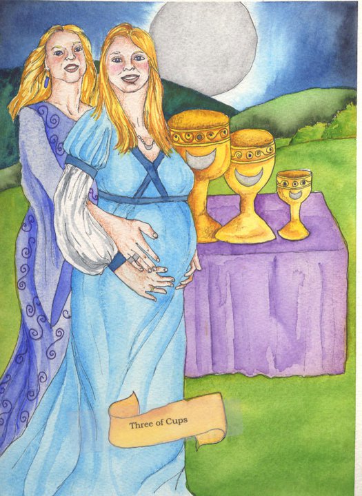 three of cups three of cups