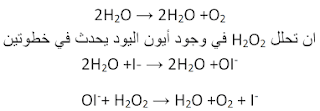 تفكك بيروكسيد الهيدروجين  Dissociation of hydrogen peroxide