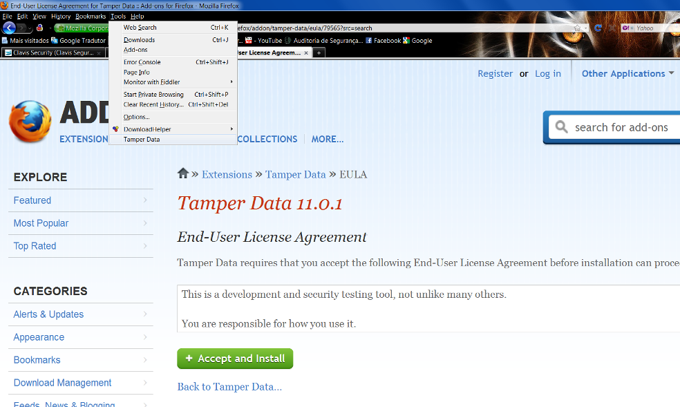 Vida de Testador... Teste Manual de Segurança usando Tamper Data