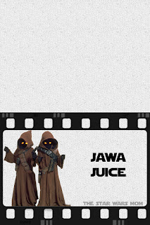 Star Wars Party Drink Label Jawa Juice Free Printable Signs