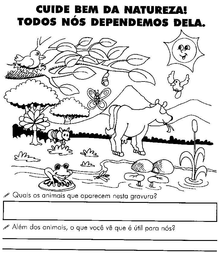 ATIVIDADES SOBRE MEIO AMBIENTE PARA 1º E 2º ANOS. ANIMAIS, PLANTAS, SOLO, ÁGUA E AR SÓ ESCOLA
