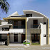 2562 sq-ft modern curved roof home