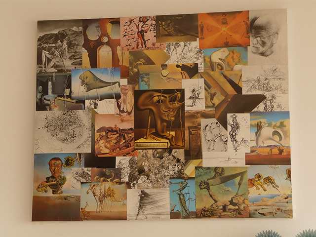 Cuadro con collage de litografias