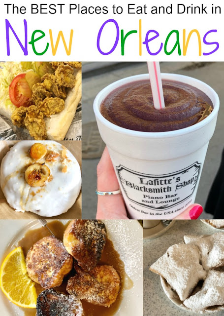 The BEST Places to Eat and Drink in New Orleans, Louisiana! Breakfast, Lunch, Dinner and Drinks! Look no further for some great NOLA restaurants and bars!