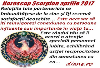 Horoscop aprilie 2017 Scorpion