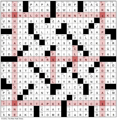 The New York Times Crossword in Gothic: 07.14.13 — Show Me the Money