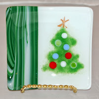 small Christmas plate with mica star