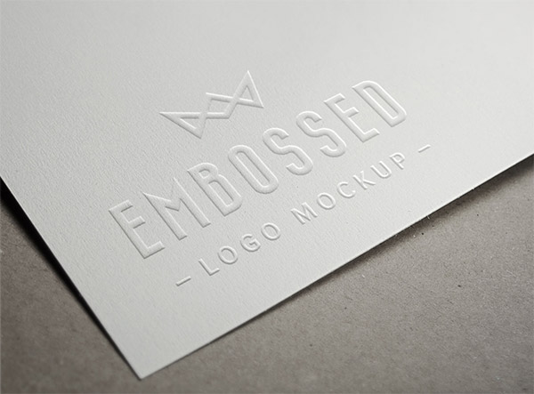 Embosed Paper Logo Mockup