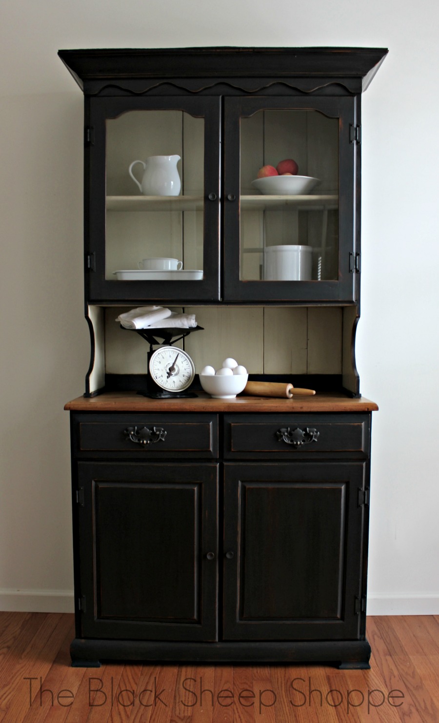 Farmhouse China Hutch, Images Of Black Painted China Cabinets